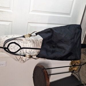 JPK Paris 75 Black Nylon Hobo Handbag